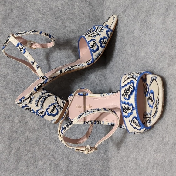 Kate Spade Delphine Embroidered Sandals Size 10B - Picture 8 of 12